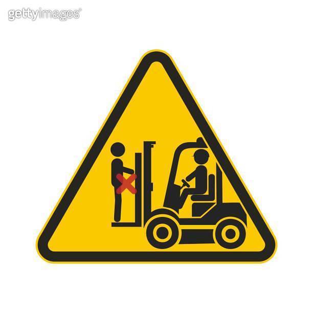 Isolated pictogram yellow triangle sign safety industrial sign of do ...