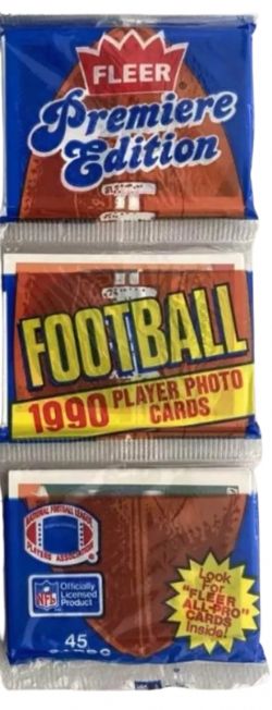 1990 FOOTBALL -  FLEER PREMIERE EDITION - RACK PACK