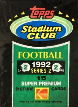 1992 FOOTBALL -  TOPPS STADIUM CLUB SERIES 1 - HOBBY PACK