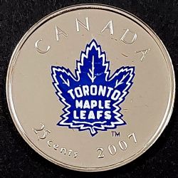 25-CENT -  2007 25-CENT - TORONTO MAPLE LEAFS (PL) -  2007 CANADIAN COINS