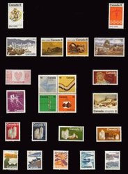 CANADA -  1972 COMPLETE YEAR SET, 23 NEW STAMPS