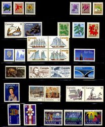 CANADA -  1977 COMPLETE YEAR SET, 32 NEW STAMPS