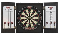 DARTS -  CABINET SET WITH DARTBOARD - RENEGADE