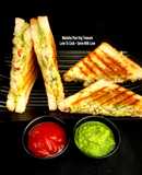 Chickpeas Hung Curd Salad Sandwich - Kala Chana Dahi Salad Sandwich