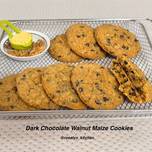 A picture of Dark Chocolate Walnut Maize Cookies.