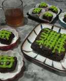 Fudgy Brownies topping Glaze Pandan [tanpa mixer]