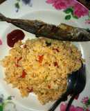 Nasi goreng kemangi & ikan benggol