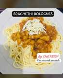 Spagethi Bolognes rumahan. Toping BAKSO