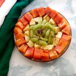 A picture of Tri Color Fruit Chaat.