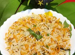 A picture of Carrot Rice Pulao.