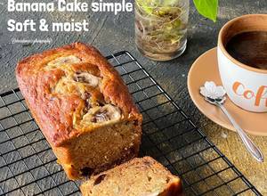 Foto resep Banana cake simple soft & moist/ gluten free