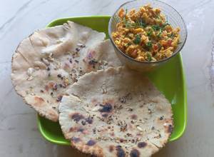 A picture of Sorghum Flour Butter Garlic Roti.