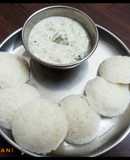 Vrat Vali Idli with Coconut Curry leaves Chutney