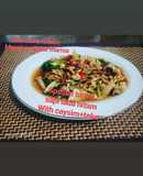 Special,,,Tumis sapi lada hitam with caysim+telur