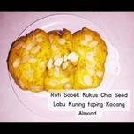 Foto resep Roti Sobek Kukus Chia Seed Labu Kuning Toping Kacang Almond (Tanpa Telur)