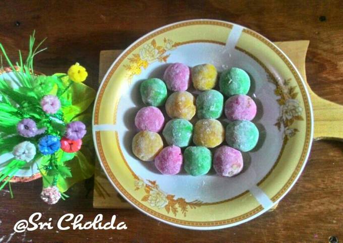 Resep Mochi Isi Kacang Tanah Warna Warni Oleh Sri Cholida Cookpad