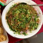 A picture of Mix plate with channa (chickpea)and maash daal barey).