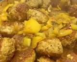 A picture of step 6 of Chicken meatballs, potatoes and lemon.