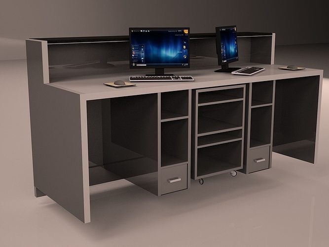 Check-in Desk 3D model