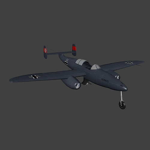 Heinkel He 280 Free low-poly 3D model