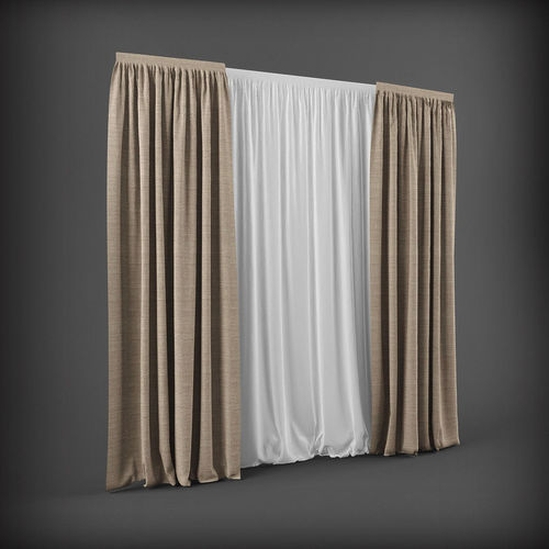 Curtain 3D model 2 3D model