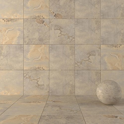 Stone Wall Tiles Kayah Autumn 80x80 Set 3 Texture