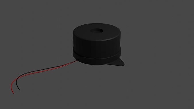 Buzzer box with wires Free low-poly 3D model