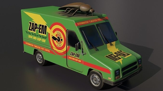 The Bug van Low-poly 3D model