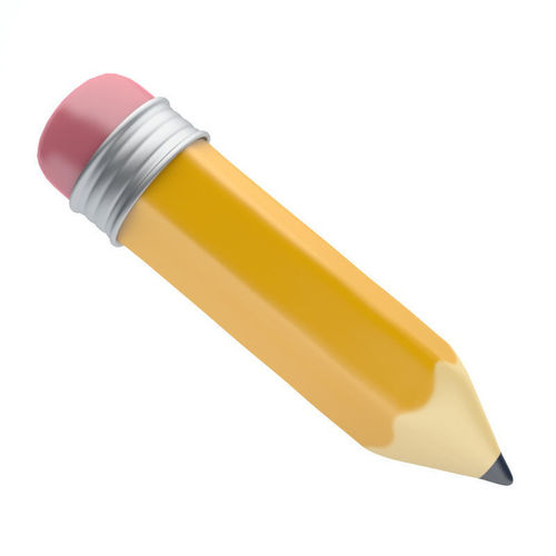 PENCIL icon Low-poly 3D model