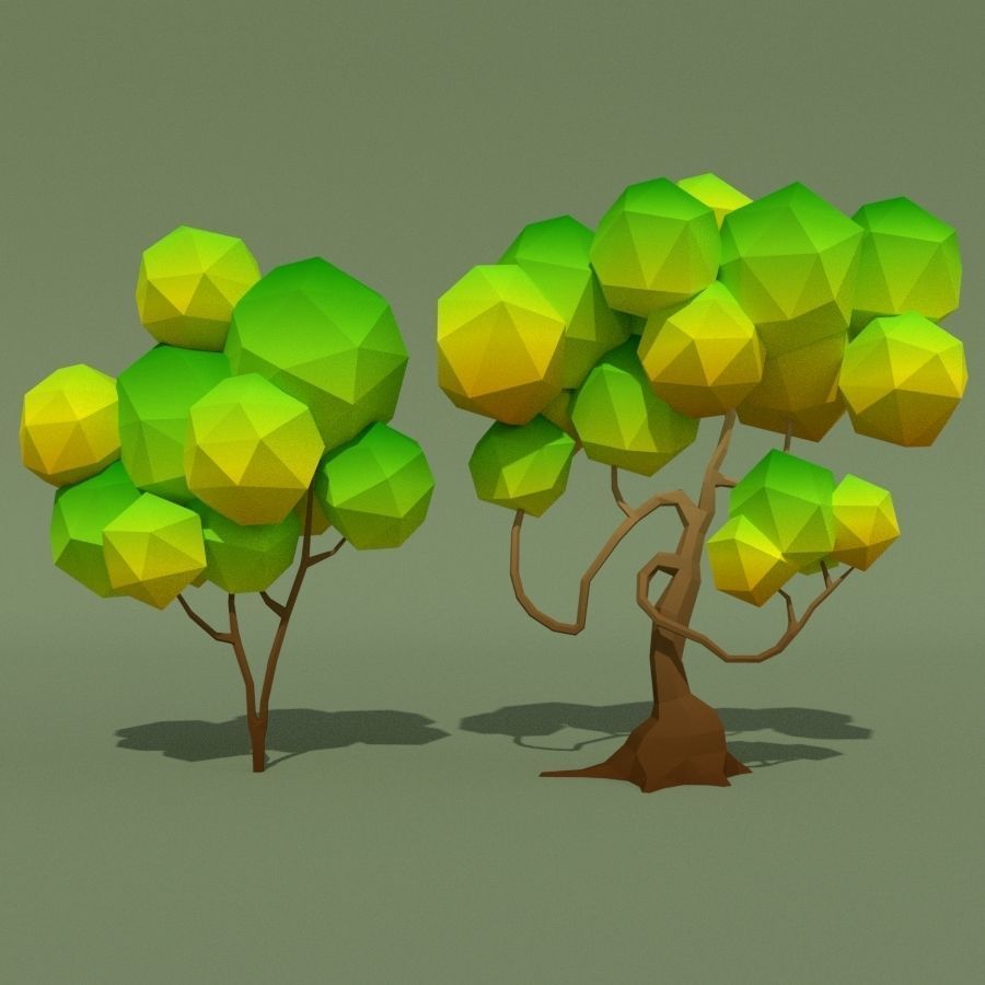 3d Model Lowpoly Alien Plants Pack Vr   Ar   Low-poly 