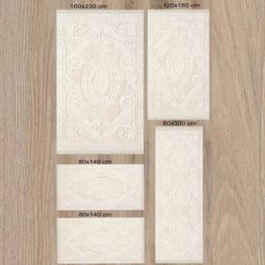 ELİANA HOME Washable NonSlip Base 5 Piece Carpet Set LNA5Lİ1678