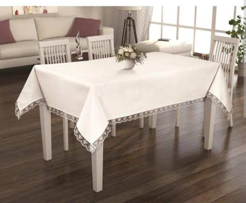 Çeyizza KDK 8 Person Table Cloth Carefree (Single)-Cream