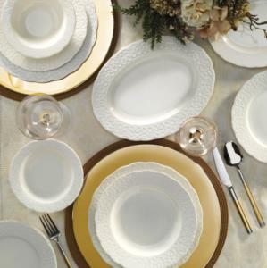 Kütahya Porcelain İrem 52 Piece Dinnerware Set Plain