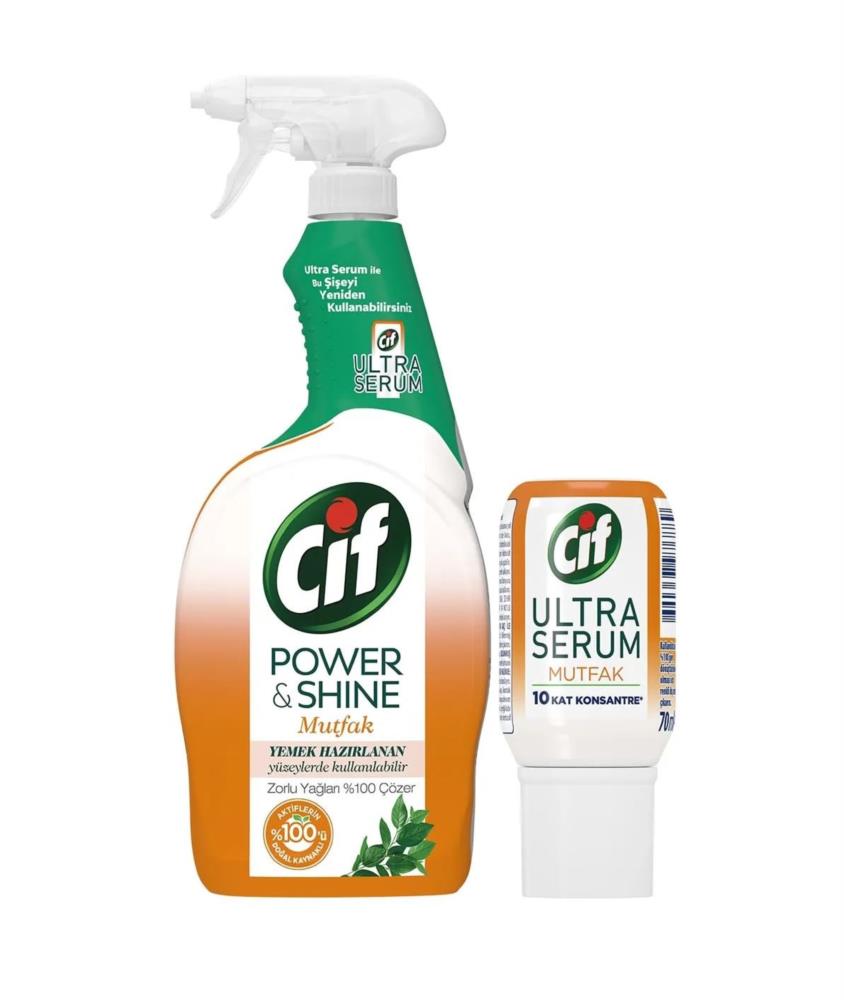 Cif Power&Shine Mutfak 750 ML+ Ultra Serum Mutfak