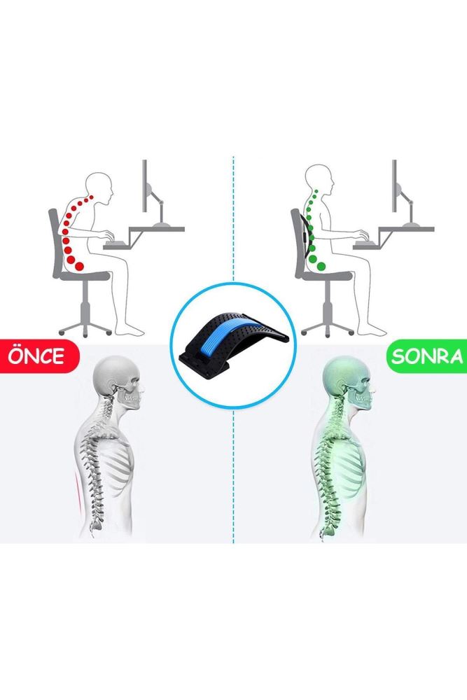 Sihirli Bel Destek Spor Aleti 3 Kademeli Omurga Düzleştirici