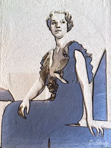 891 Marian-In Blue-Watercolor