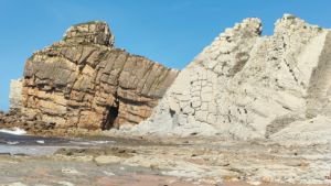 White and Black rocks on the shore