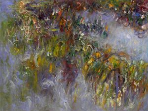 Wisteria (left half) Monet Painting