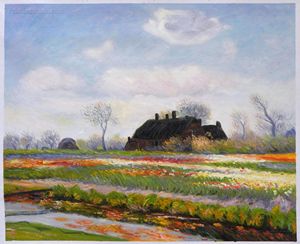 Tulip Fields at Sassenheim Monet art