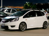 White Honda Fit