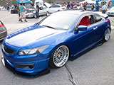 Blue Honda Accord coupe