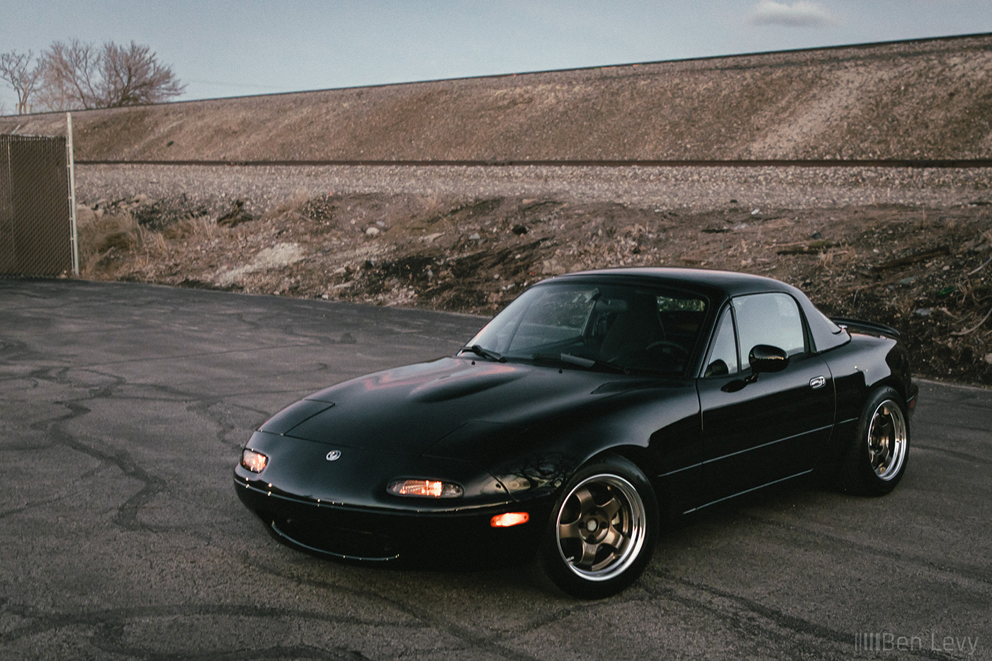 Clean Black Mazda MX-5 with Hardtop