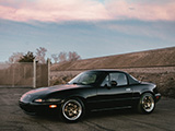 Black Mazda Miata During Sunset