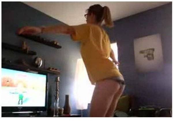 wii fit underwear girl