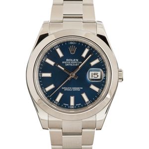 Rolex Datejust II Ref 116300 Blue Superluminova Dial