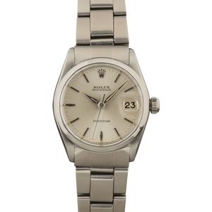 Rolex OysterDate 6466 Silver Dial