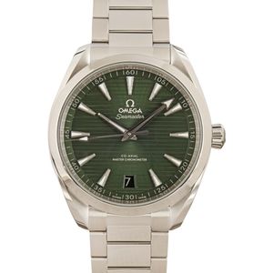 Pre-owned Omega Seamaster Aqua Terra 150M Green Teak Dial