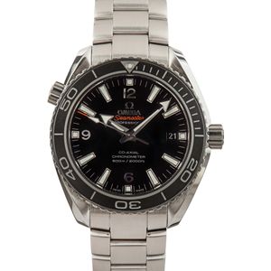 Pre-owned Omega Seamaster Planet Ocean 600M Black