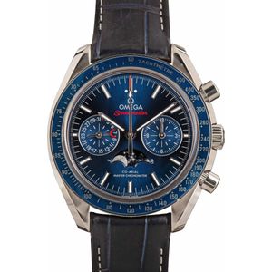 Pre-owned Omega Speedmaster Moonphase Blue Dial