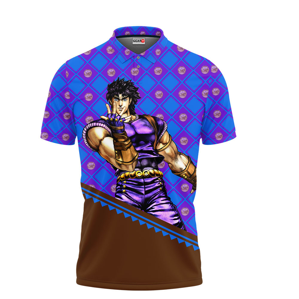 Jonathan Joestar Polo Shirts JJBA Custom Anime Merch Clothes - Gear Otaku image.